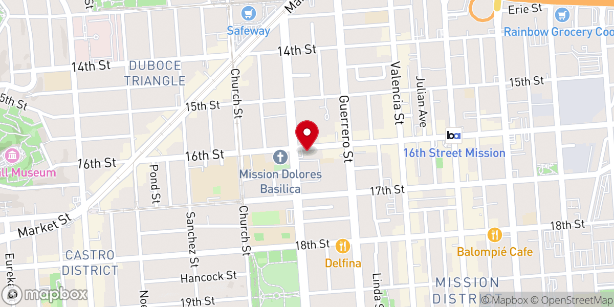 Map showing location of Saint Matthews Lutheran Church