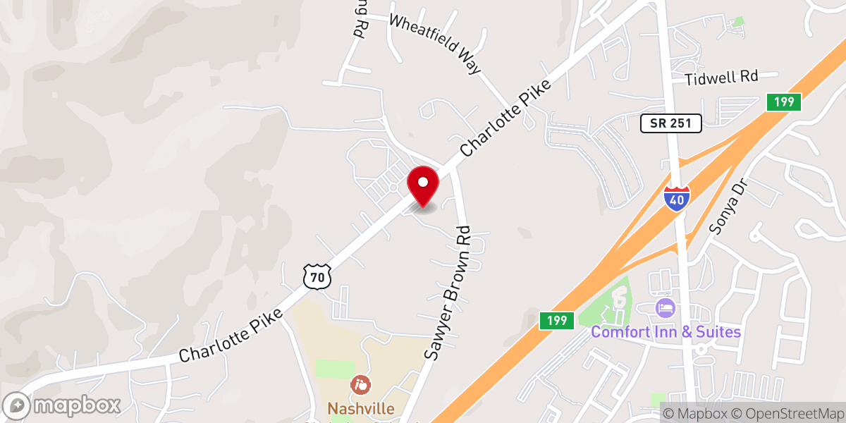 Map showing location of CRBC Nashville