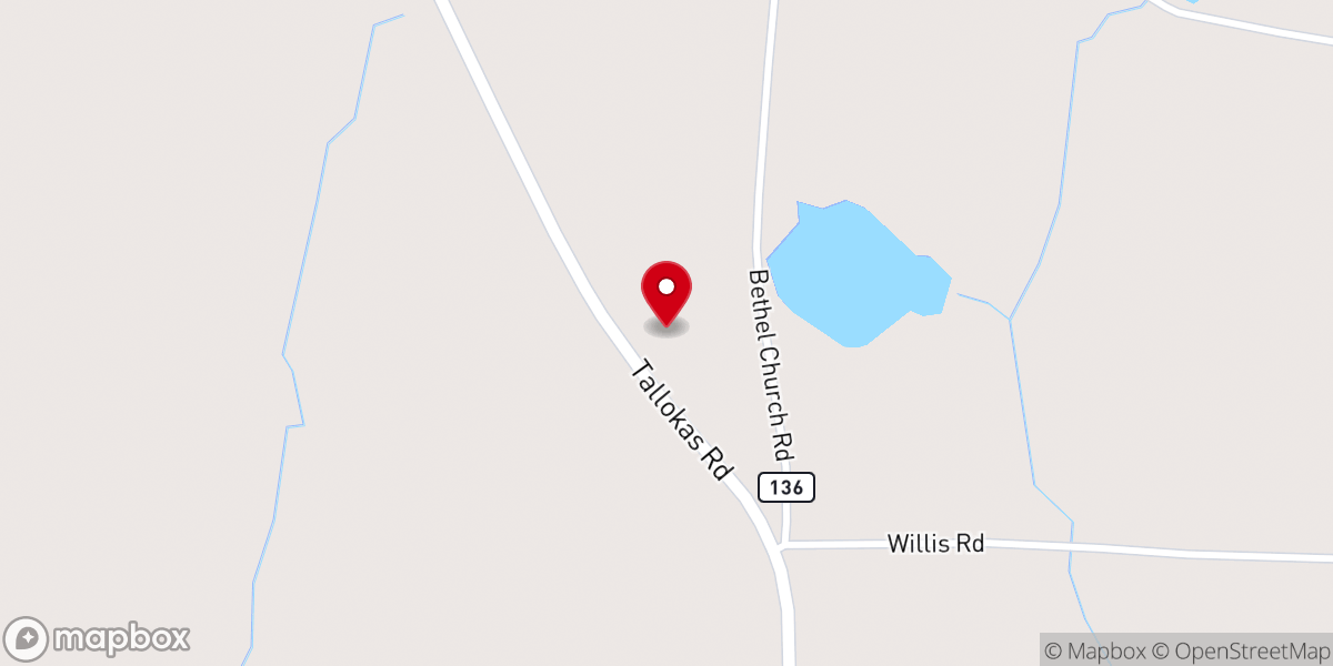 Map showing location of New Grove Church