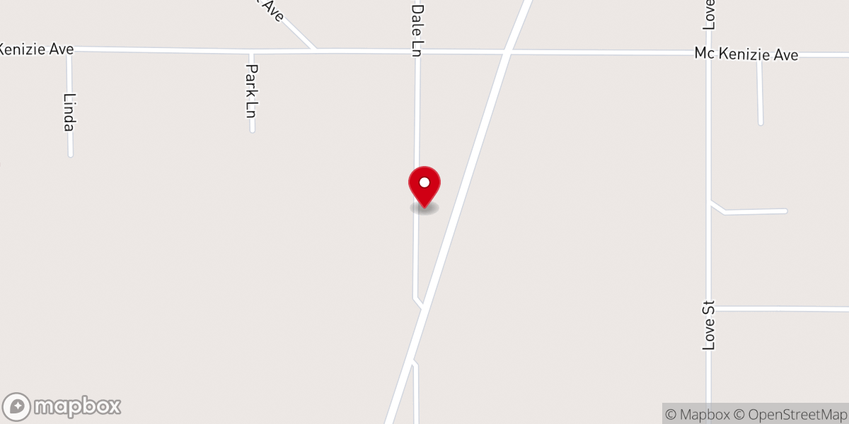 Map showing location of Pocola First Baptist Church