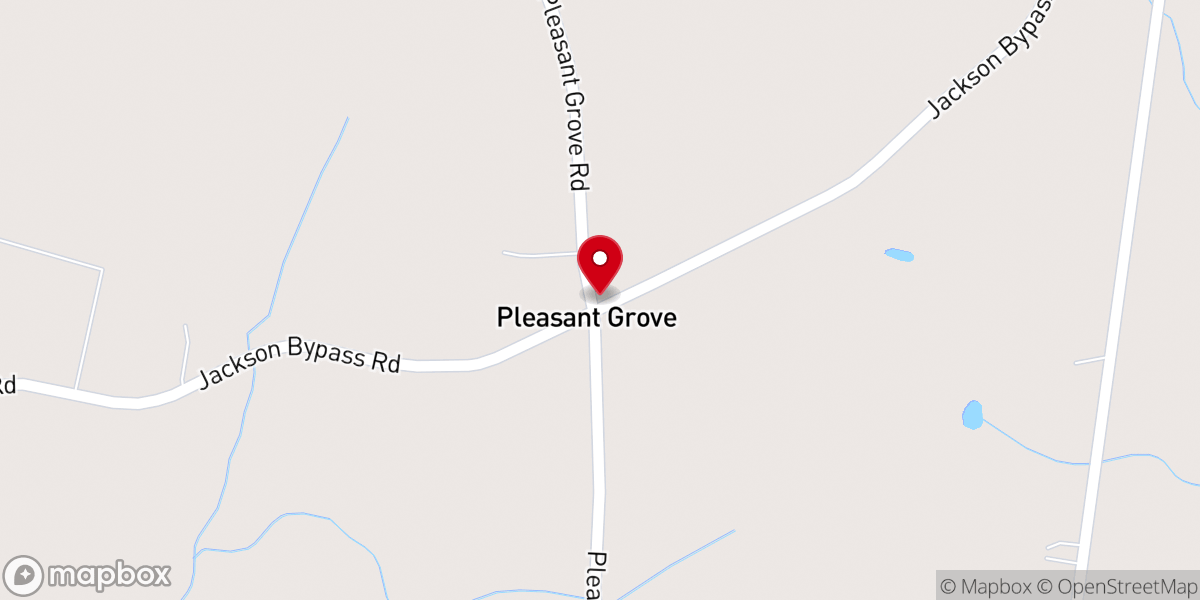 Map showing location of Pleasant Grove Methodist Church