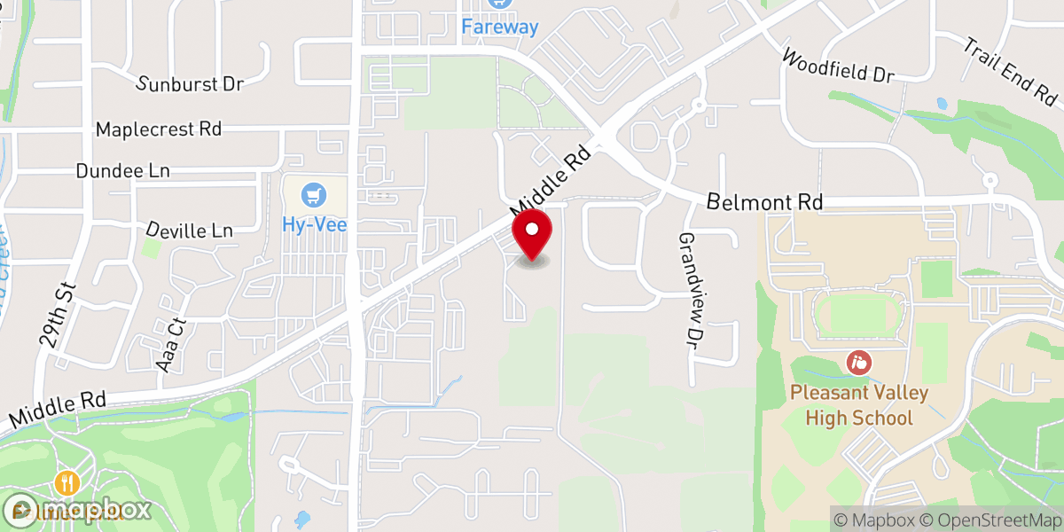 Map showing location of Our Savior Lutheran Church and Preschool