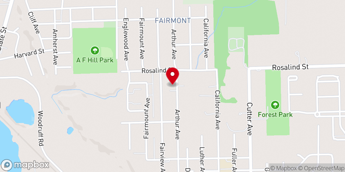Map showing location of Mt Moriah Baptist Church