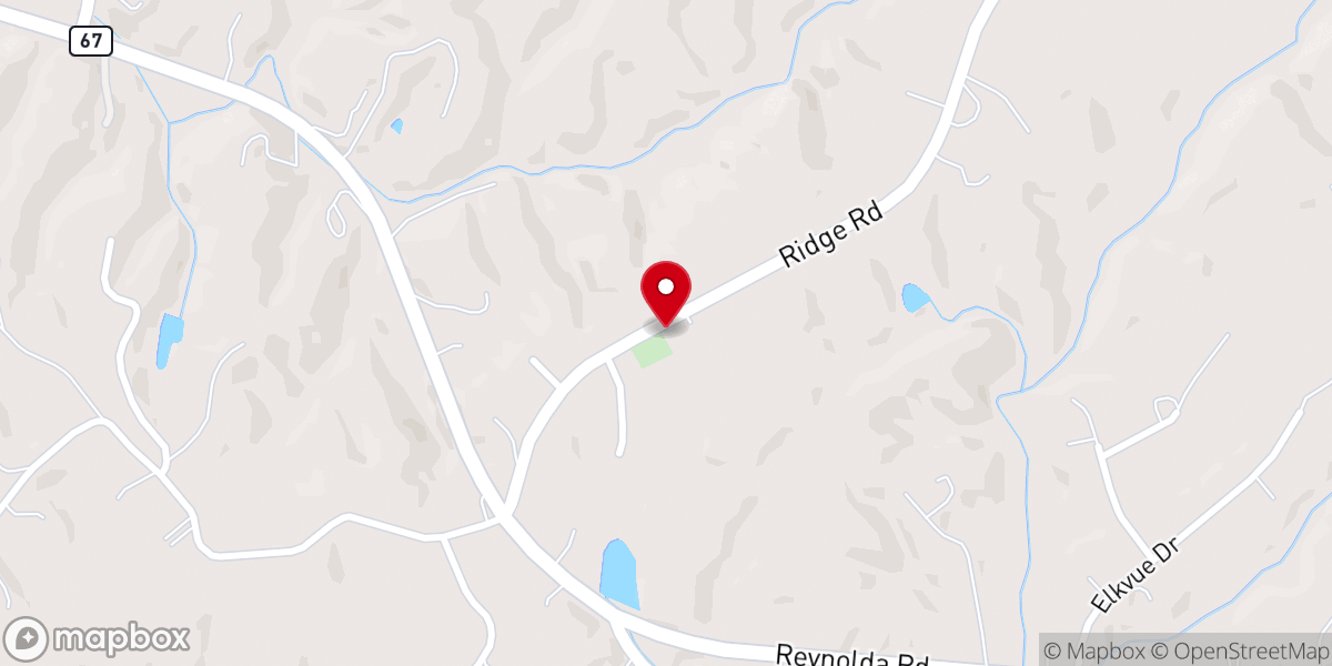 Map showing location of New Bethel Baptist Church