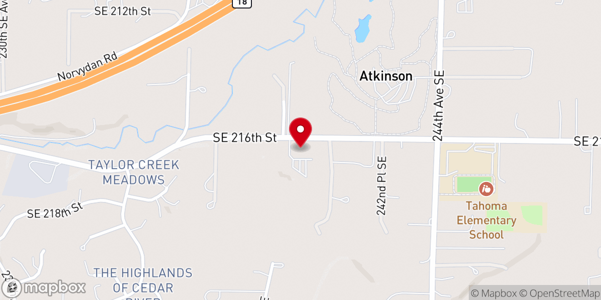 Map showing location of Seattle Bethany Church - South Campus