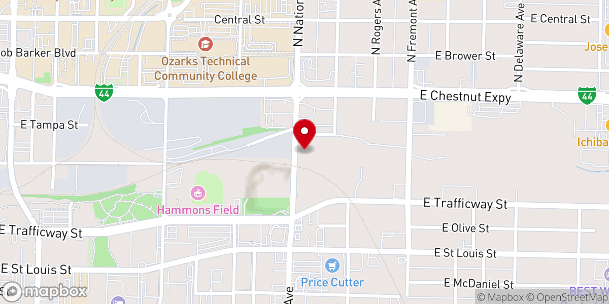 Map showing location of Calvary Chapel Springfield