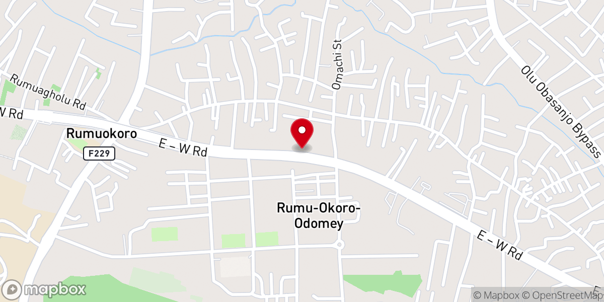 Map showing location of Winners Chapel