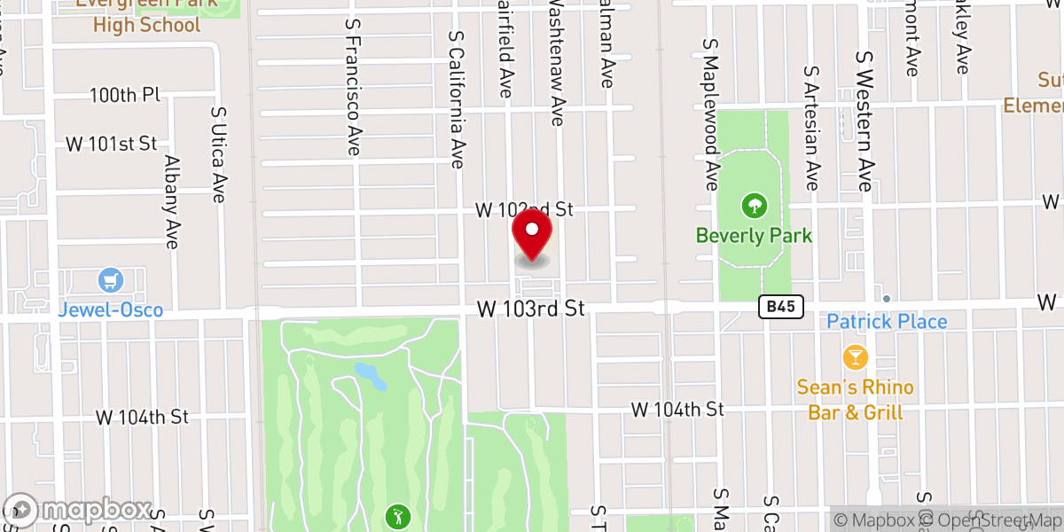 Map showing location of Saint John Fisher Roman Catholic Church
