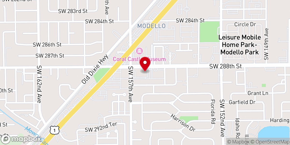 Map showing location of Refuge Church Miami | The Living Room