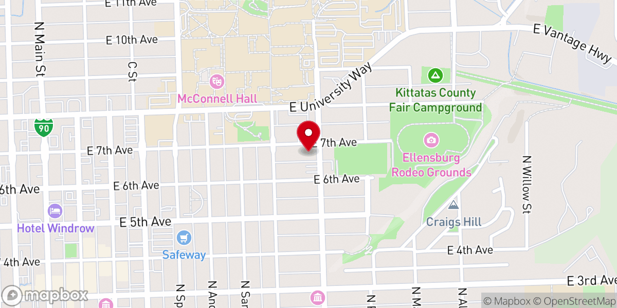 Map showing location of Chestnut Street Baptist Church