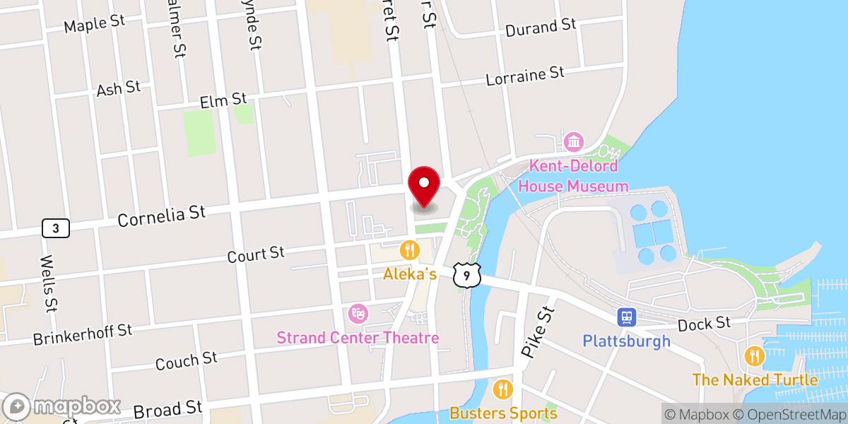 Map showing location of Trinity Episcopal Church