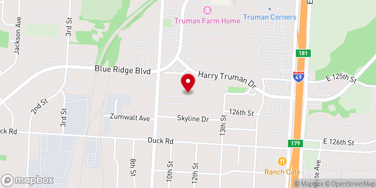 Map showing location of Second Missionary Baptist Church - Food Distribution Center
