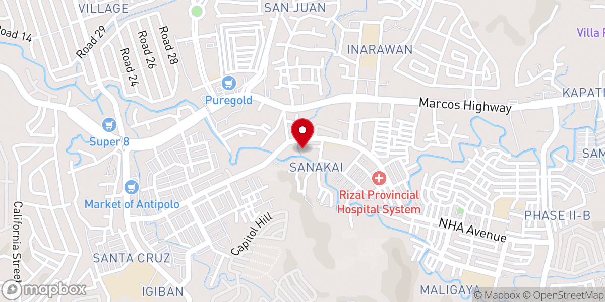 Map showing location of CHRISTIAN BIBLE BAPTIST CHURCH ANTIPOLO