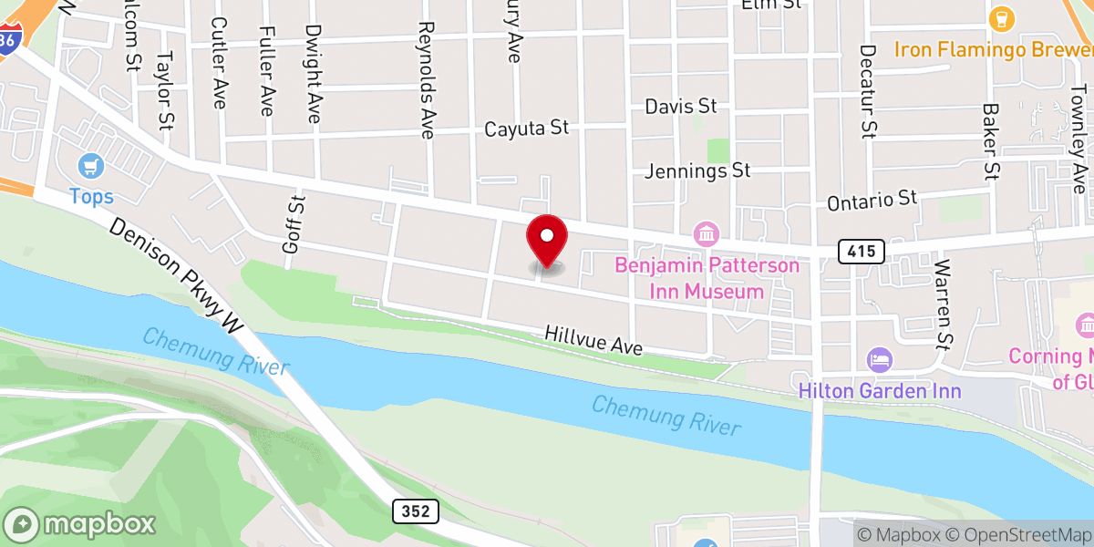 Map showing location of Emanuel Lutheran Church