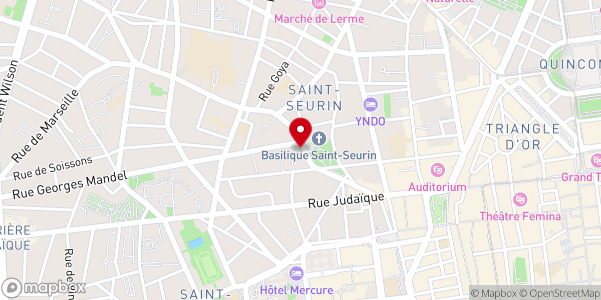 Map showing location of Place Des Martyrs-De-La-Résistance
