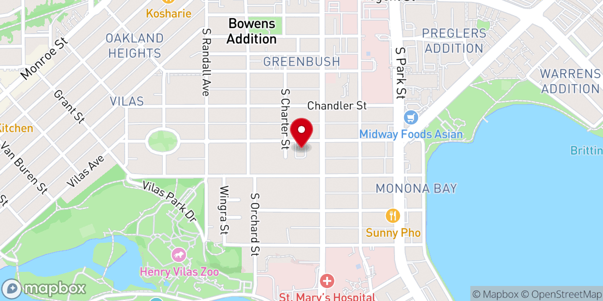 Map showing location of Trinity United Methodist