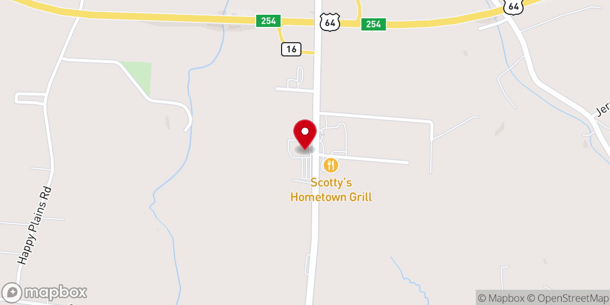 Map showing location of First United Methodist Church of Taylorsville