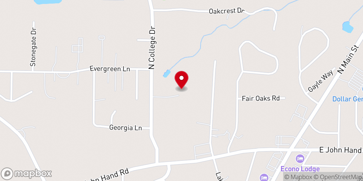 Map showing location of Worldview Baptist Church