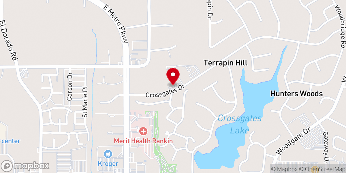 Map showing location of Crossgates Methodist Childrens center
