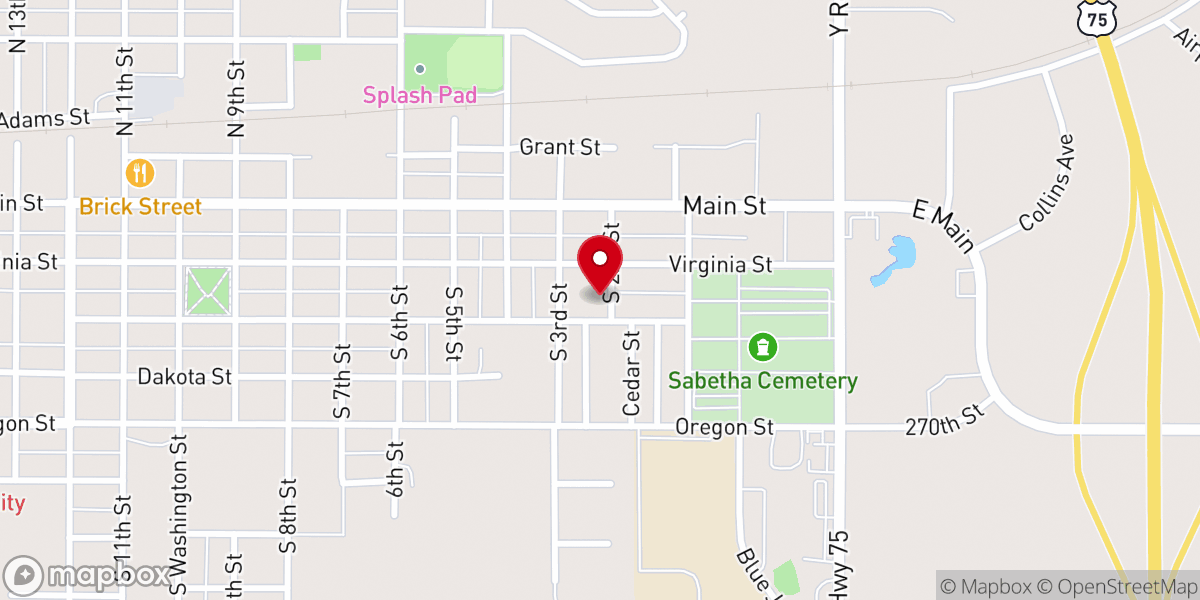 Map showing location of Lutheran Church Preschool