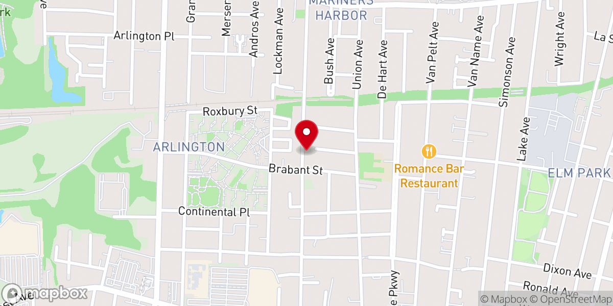 Map showing location of Pentecostal Tabernacle Church