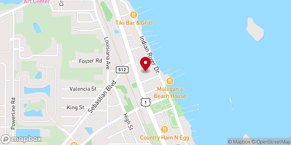 Map showing location of First Baptist Church