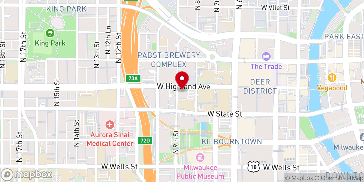 Map showing location of Trinity Evangelical Lutheran Church