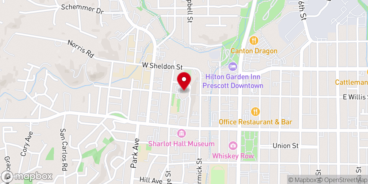 Map showing location of Sacred Heart Catholic Church
