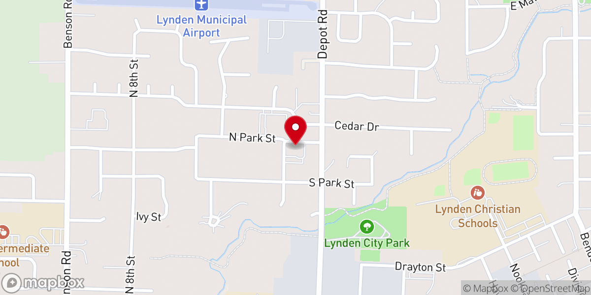 Map showing location of Lynden Protestant Reformed Church