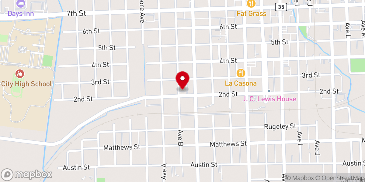 Map showing location of Tyre Chapel AME Church