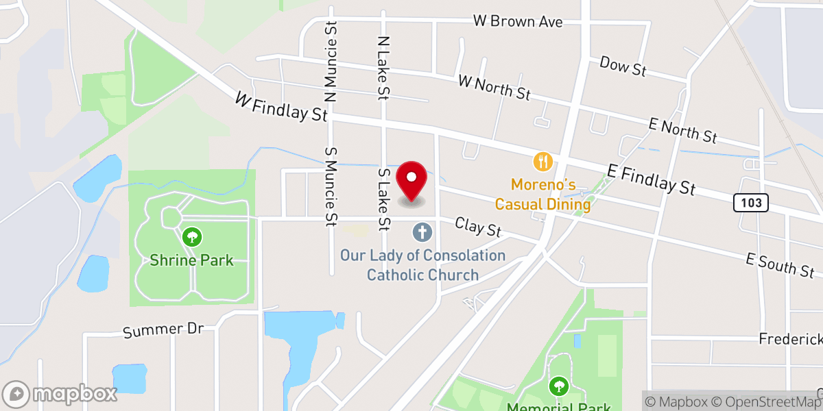 Map showing location of Shrine Gift Shop