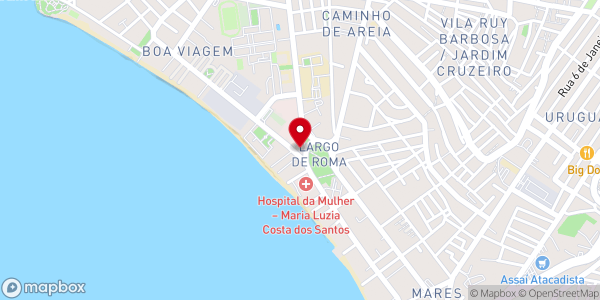 Map showing location of Santuário Santa Dulce dos Pobres