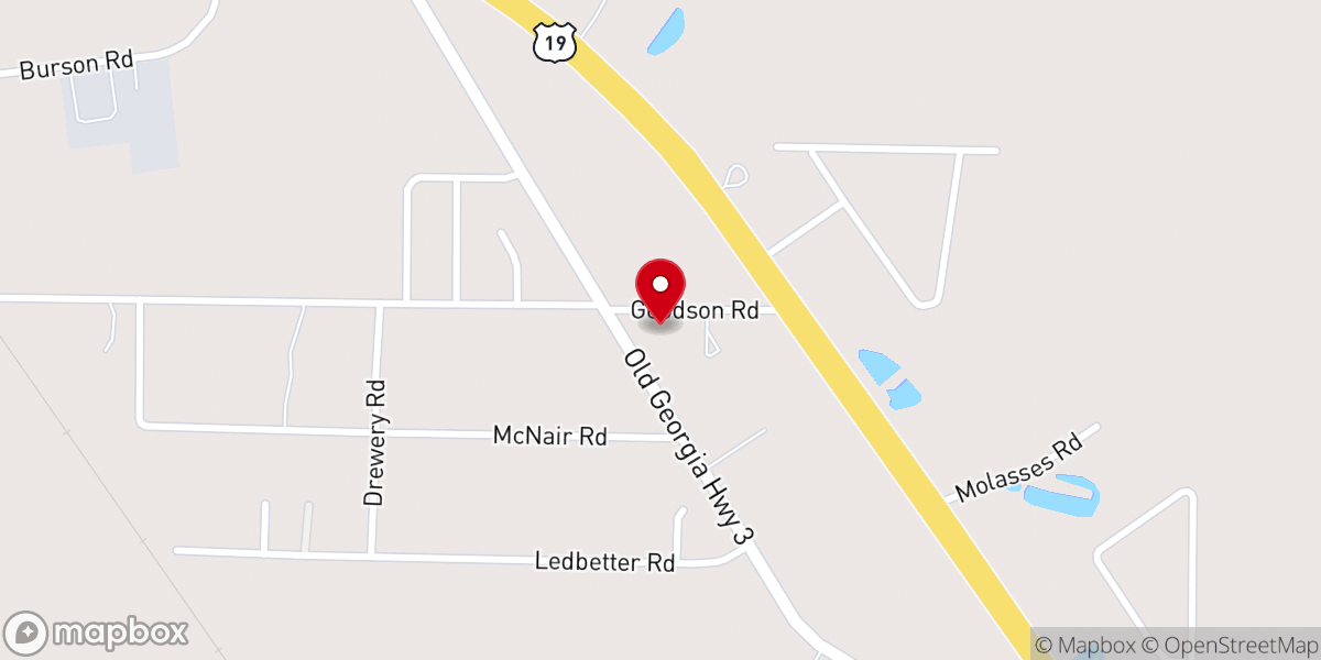 Map showing location of Goodson Road Church of Christ