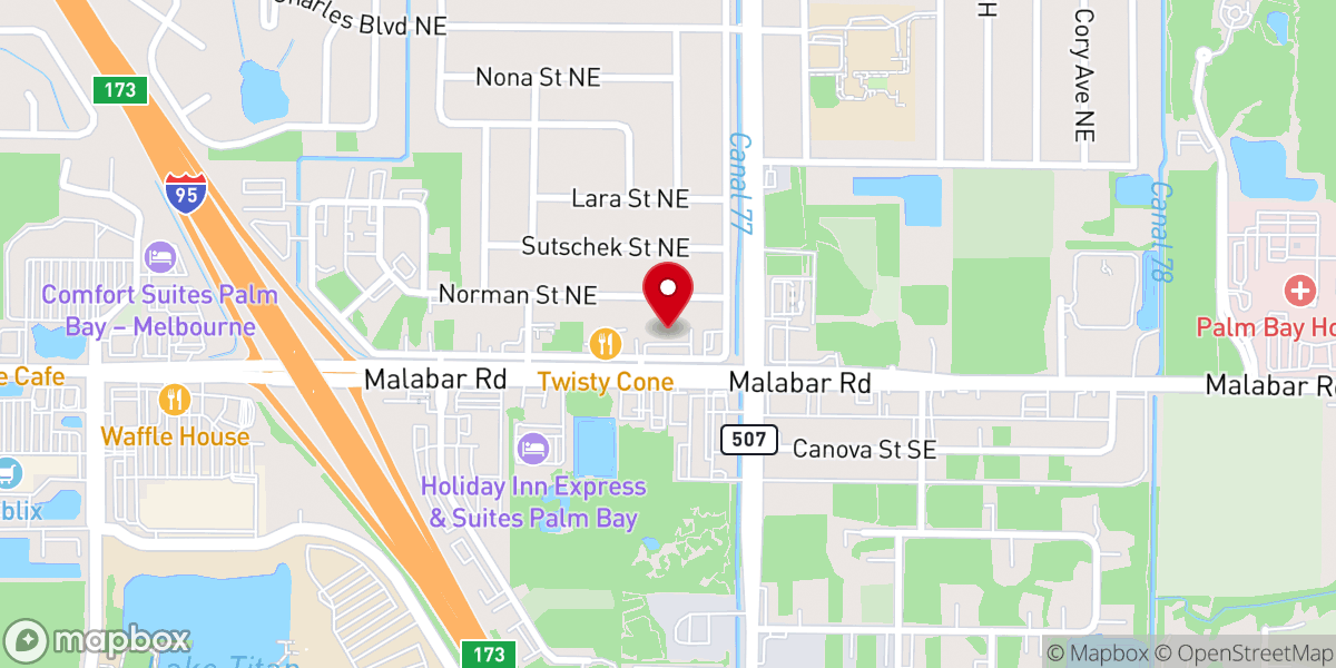 Map showing location of New Way Baptist Church
