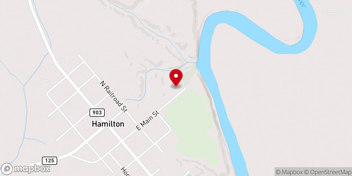 Map showing location of Sycamore Baptist Church