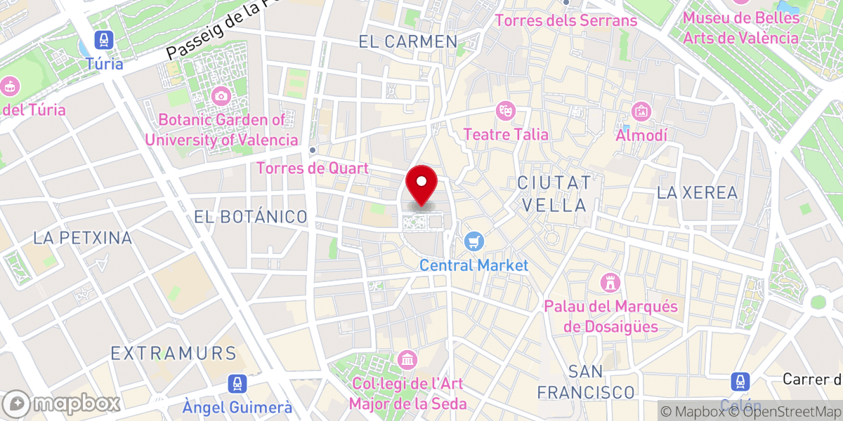 Map showing location of Hospitalidad Valenciana Nuestra Señora de Lourdes