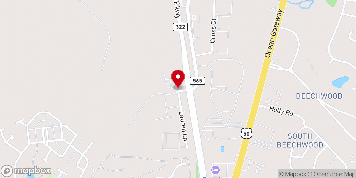 Map showing location of Temple B'Nai Israel