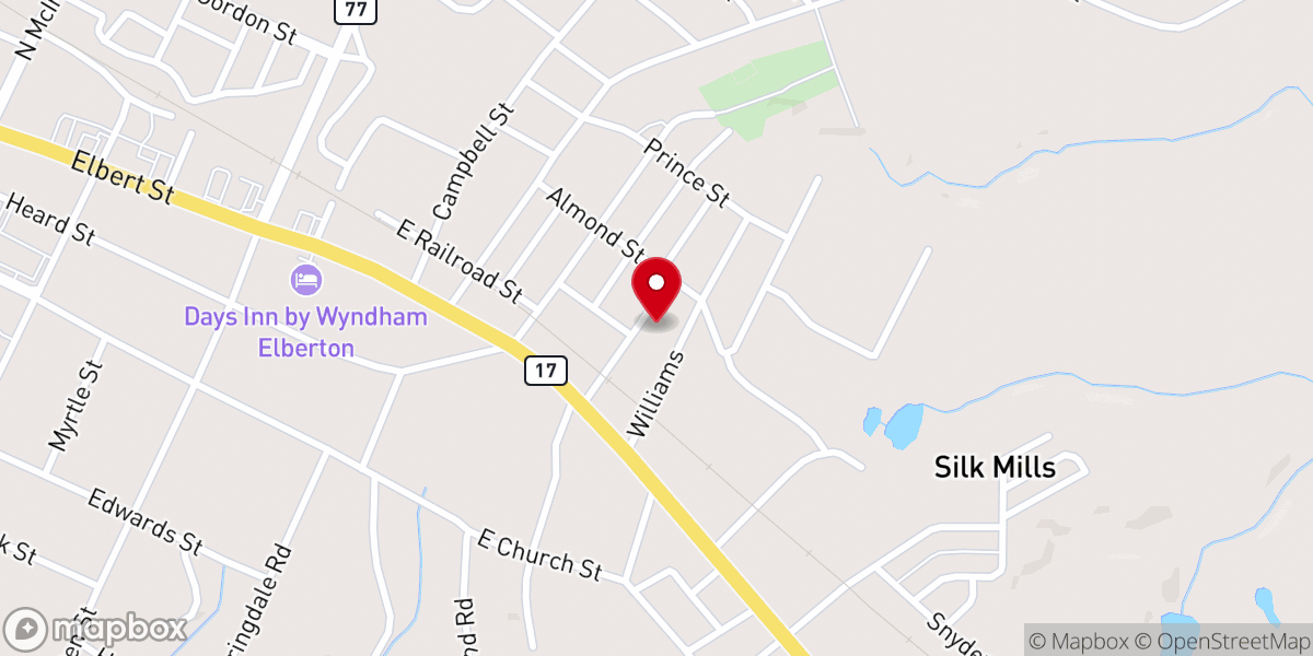 Map showing location of Mt Calvary Missionary Baptist