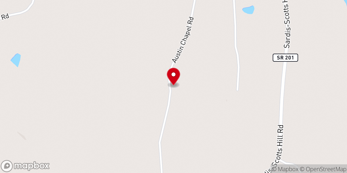 Map showing location of Austin Chapel Church of Christ