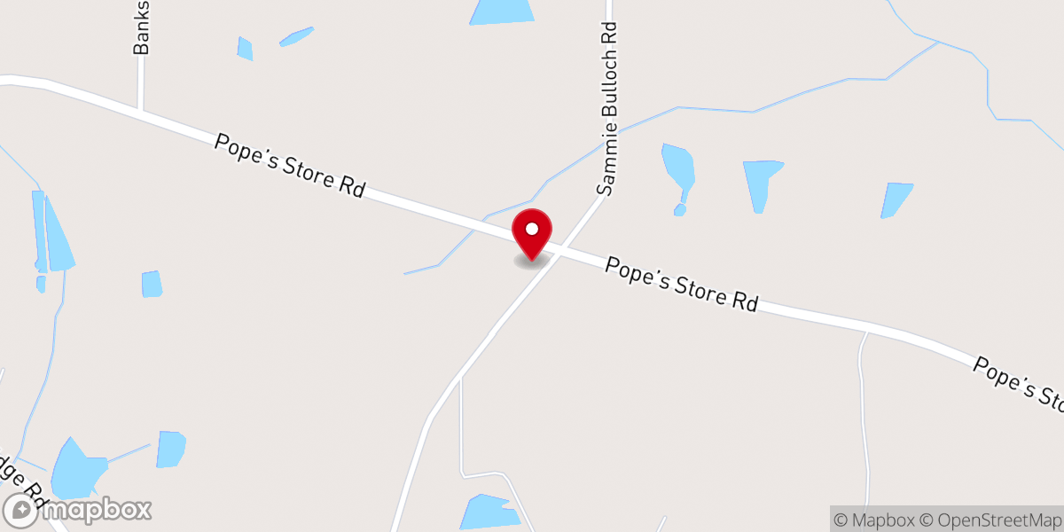 Map showing location of Liberty Baptist Church