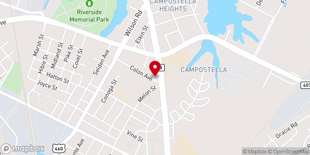 Map showing location of Mt Lebenon Baptist Church