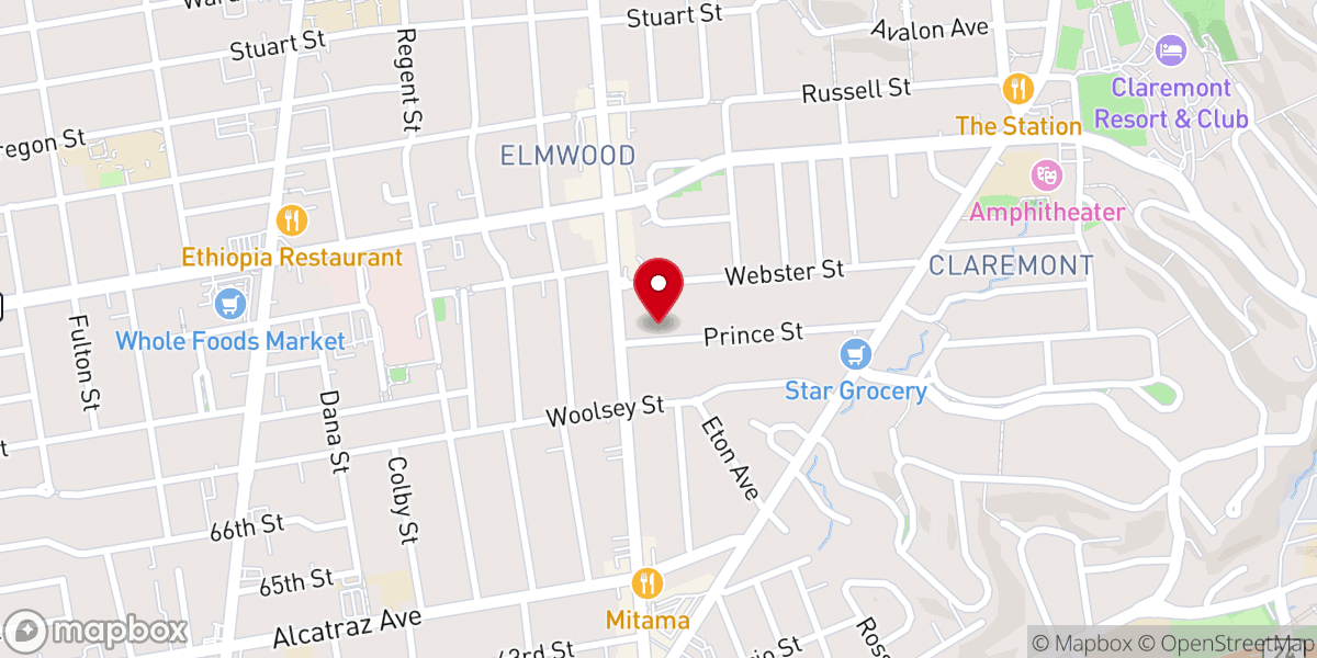 Map showing location of Chinese for Christ Berkeley Church 中华归主柏克莱教会