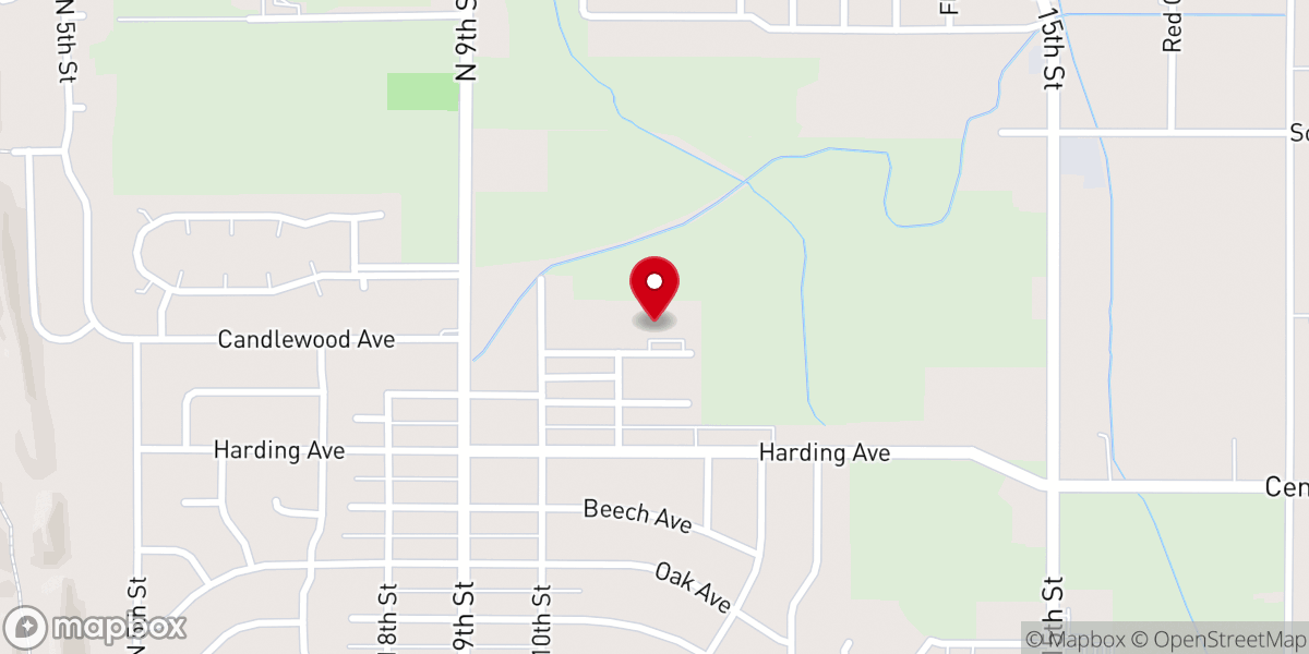 Map showing location of Canon Community Baptist Church