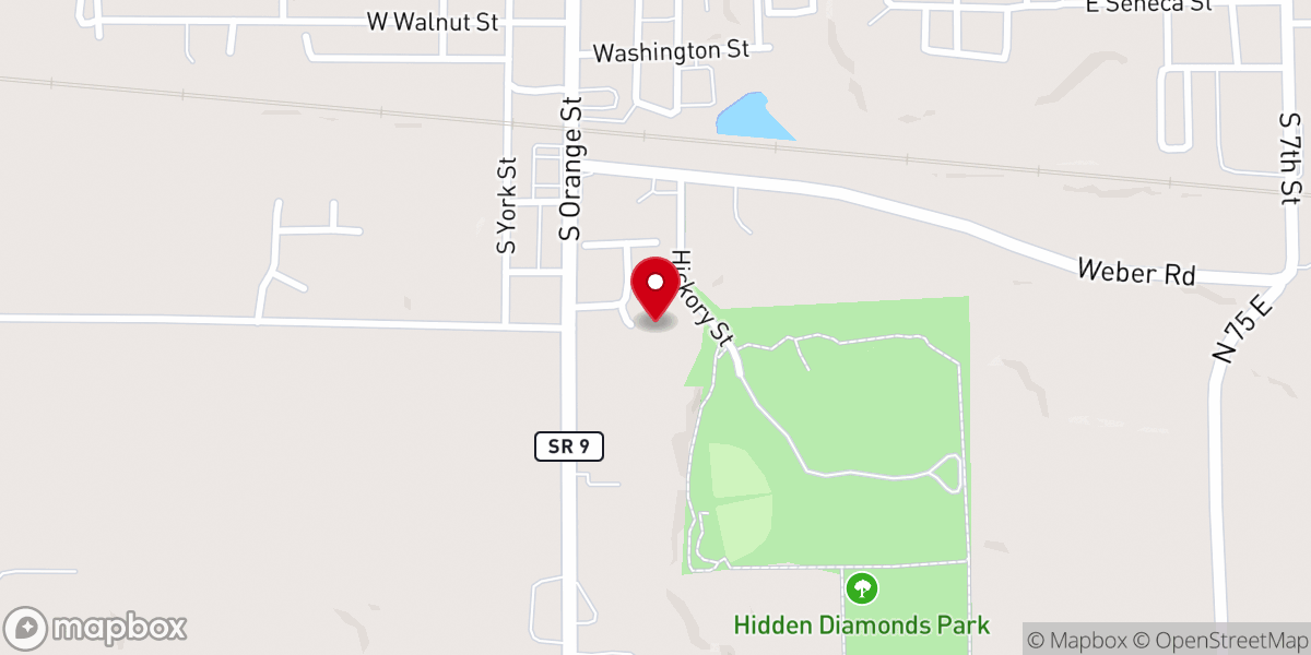 Map showing location of Berean Baptist Church