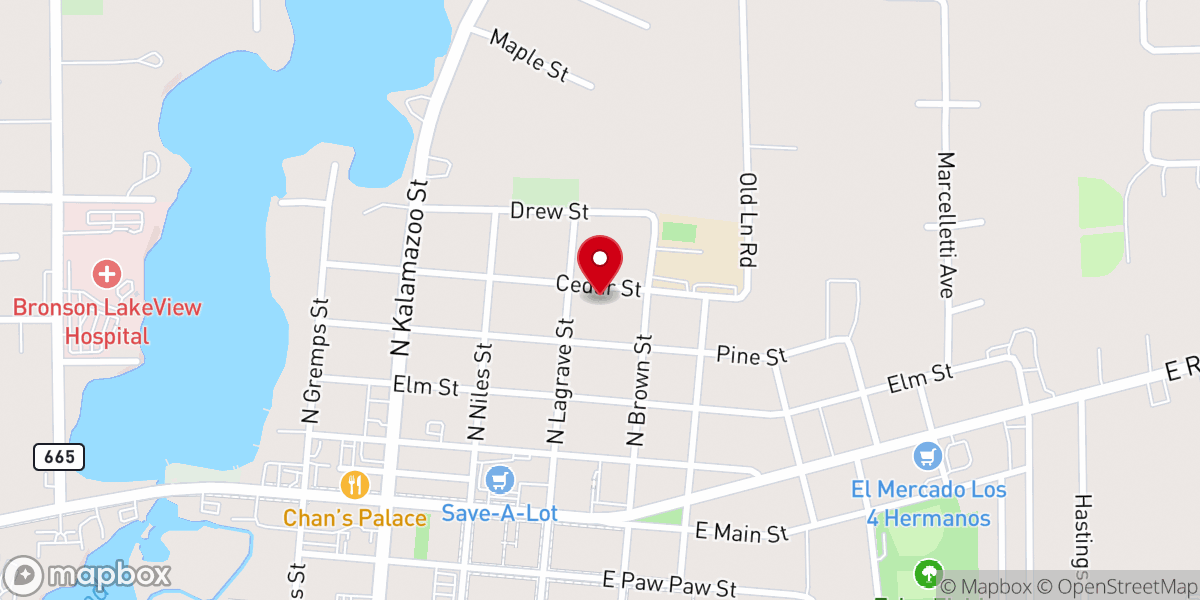 Map showing location of St Marks Episcopal Church