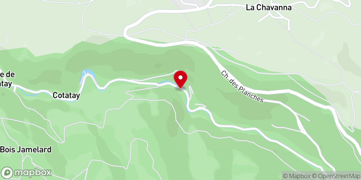 Map showing location of Grotte de Cotatay par Le Chambon-Feugerolles
