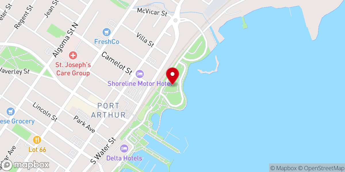 Map showing location of Marina Park