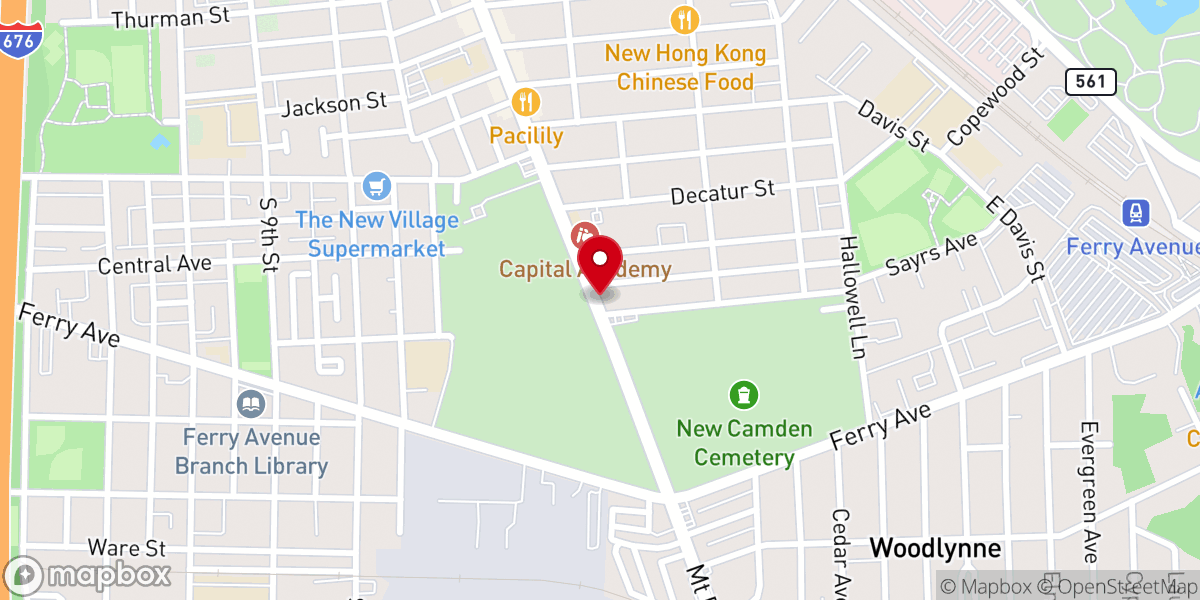 Map showing location of Lester's Voice of Hope Church