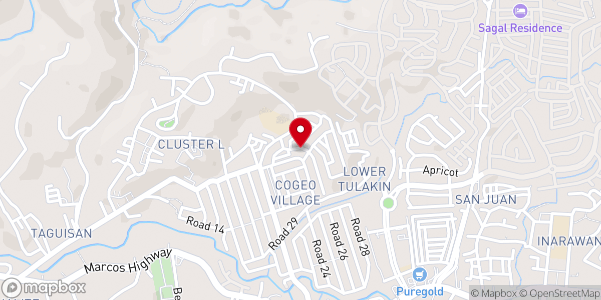 Map showing location of Bible Baptist Church