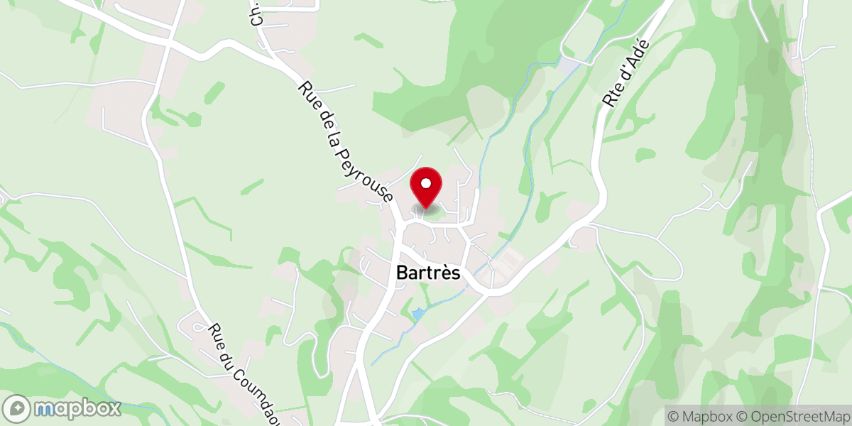 Map showing location of Église Saint-Jean-Baptiste de Bartrès
